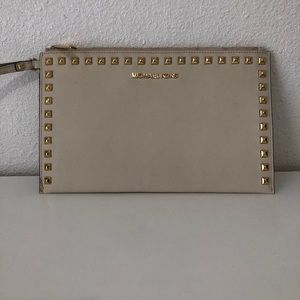 Michael Kors Studded Leather Wristlet